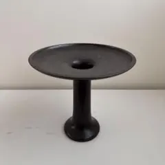 マットブラック スタンド型フラワーベース 花器 昭和レトロ　ヴィンテージ