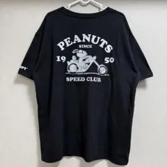 【SNOOPY/スヌーピー】バイク Tシャツ 刺繍加工　ブラック　LLのサムネイル