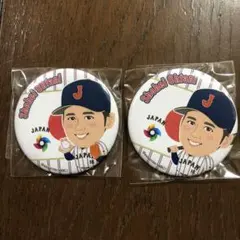 WBC2026 大谷翔平 缶バッジ×2 & 絵馬型ストラップ 大谷翔平 缶バッジ 絵馬ストラップ まとめ売り WBC 侍ジャパン ガチャ