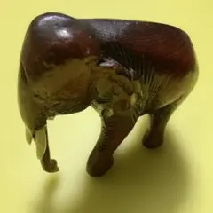 木彫りの象の置物　レトロアンティーク