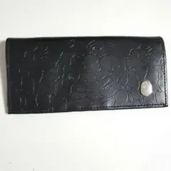 A BATHING APE カモ柄 黒 長財布　お洒落メンズ長財布のサムネイル