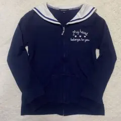 OLLINKARI セーラーカラー ジップアップカットソー　140cm