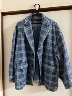 ALTERNATIVE チェック柄 変形　デニム ジャケット　大きなサイズにも