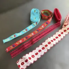 チロリアンテープ　まとめ売りセット　手芸　花　刺繍