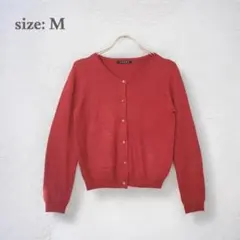 ニットカーディガン　セーター　羽織り　丸首　ガーリー　可愛い　長袖　M