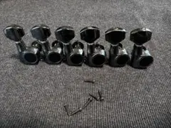 GOTOH ギター用ペグ 6連 ブラック 6個セット ネジ付き