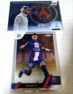 ネイマール TOPPS サッカーカード 2枚 パリサンジェルマン トレカ