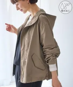 ROPE PICNIC 撥水加工 フード付き カーキ マウンテンパーカー F