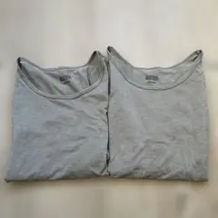 ユニクロHEATTECH グレー 長袖アンダーシャツ 2枚セット