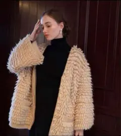 【未使用】Acka. loop knit cardigan