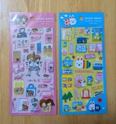 ★未使用★ キャラクターミニチュアステッカー「一期一会」「ウサコレフレンズ」