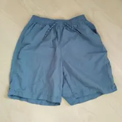 青いハーフパンツ ウエストゴム付き