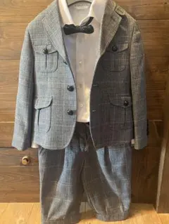 フォーマルスーツ グレー系 チェック柄 110センチ