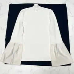 美品✨ADORE アドーア シルクウールツイルニットトップス 38のサムネイル