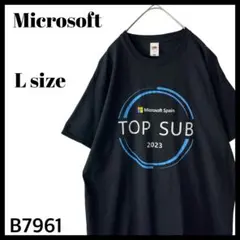 非売品 2023年 スペイン マイクロソフト Tシャツ テック系企業物 黒 Lのサムネイル