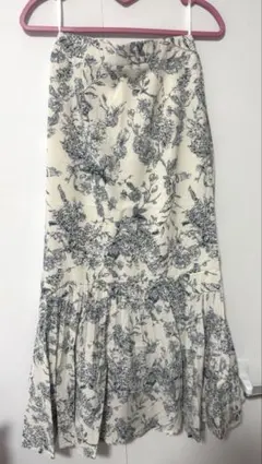 GRL 花柄プリーツ切替マーメイドスカート Sサイズ