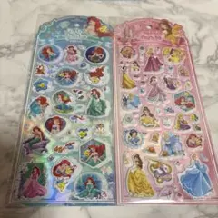 ディズニープリンセス ぷっくり　立体シール　2点セット