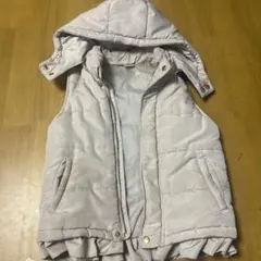 petit main フード付きダウンベスト Lサイズ