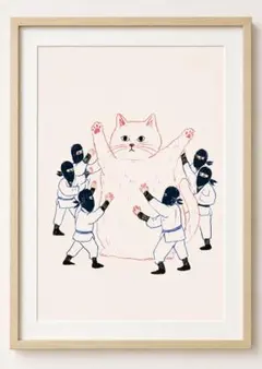 ＜巨大猫と忍者たち＞ 現代アート