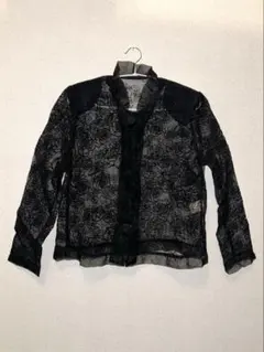 DI FRANCESCO 花柄 レース 長袖 ブラウス ブラック - メルカリ