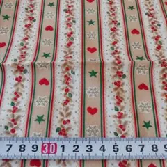 521 クリスマス柄 綿生地 約67✕88cm
