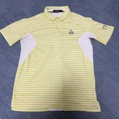 le coq sportif ゴルフシャツ 半袖 ボーダー 黄色 サイズ Lのサムネイル