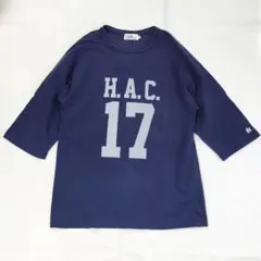 HOLLYWOOD Athletic Co.　フットボール7分袖Tシャツ　紺　Mのサムネイル