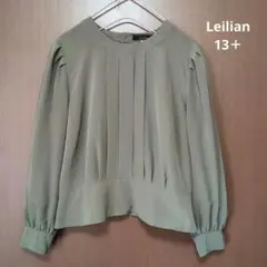 Leilian レリアン ブラウス ノーカラー 大きいサイズ 13＋