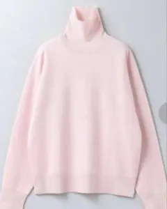 6 ロク ピンク タートルネックニット