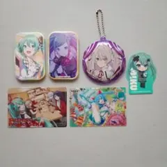プロセカ　初音ミク 缶バッジ　カード　シール