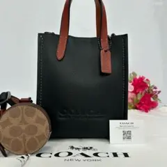 【未使用級/付属品完備】コーチ CZ214 リレー 2way トート 17 黒