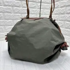 【希少】IL BISONTE イルビゾンテ キャンディバッグ キャンバス×レザー