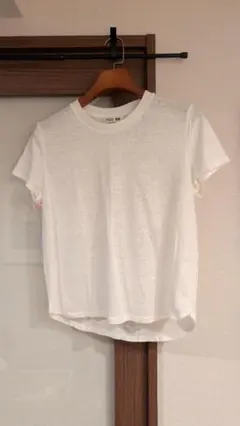 ユニクロ x コントワーデコトニエ 2025 リネンクルーネックT M 白