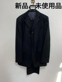 フォーマルスーツ 黒 シングル3つボタン ダブルベンツ