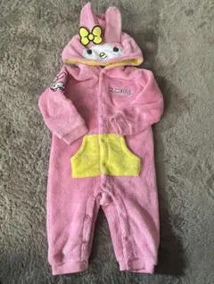 マイメロディ フード付きロンパース ピンク