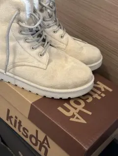 kitson ファー付きブーツ ベージュ LL 25