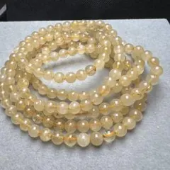 ゴールドルチルクォーツ 5mm 54cm 3連ブレスレット