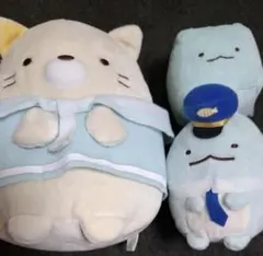 すみっコぐらし　ねこ　とかげ　 ぬいぐるみ マスコット
