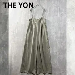 ♪ THE YON　サロペット　キャミ　ワイドパンツ　グレージュ　薄手
