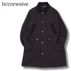 ブルゾン　ロング丈　コーデュロイ襟　ブラック　黒　Mサイズ　インクルーシブ