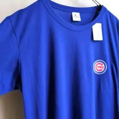 LL【値下】MLB シカゴ・カブス Tシャツ ロゴプリント ブルー　半袖のサムネイル