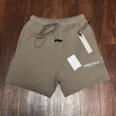 Fog essentials ハーフパンツショーツ反射フォントカーキブラウンロゴ