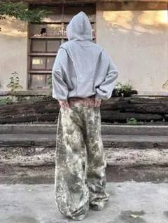 平成 y2k 古着 リアルツリー カーゴパンツ 総柄