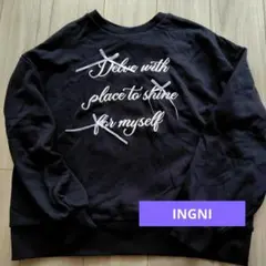 INGNI リボン付き　ロゴトレーナー　スウェット