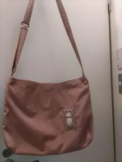 美品 IBIZA イビサ 猫 アニマル ナイロン ショルダーバッグ ピンク