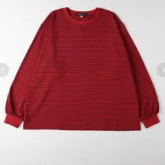 赤黒ボーダー 長袖Tシャツ S
