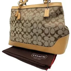 COACH/コーチ 7052 シグネチャー キャンバス レザー トートバッグ