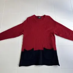 glamb ボア風ニット 赤・黒 ポケット付き