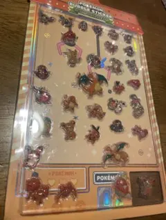 ポケモン　韓国限定　ポップアップバブルステッカー　オレンジ　シール　ボンボン