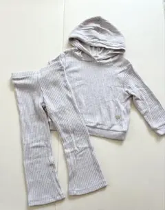 H&M リブセットアップ パーカーフレアパンツ 2〜3歳　100cm